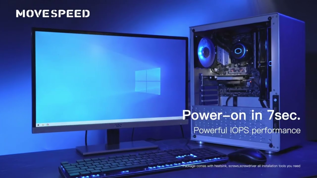 MOVESPEED 7450 MB/s SSD NVMe M.2 2280 4 TB 2 TB 1 TB Disco R&iacute;gid