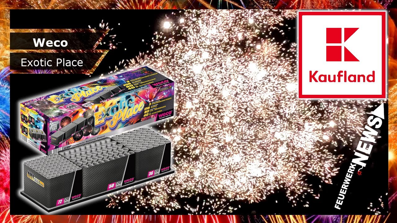49,99&euro; KAUFLAND FEUERWERK 2025 EXOTIC PLACE | Weco Verbundfeuerwerk