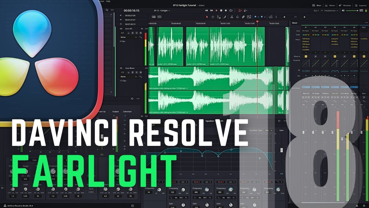 Professionelle Audiobearbeitung mit Fairlight - DaVinci Resolve 18.6 [EP12]