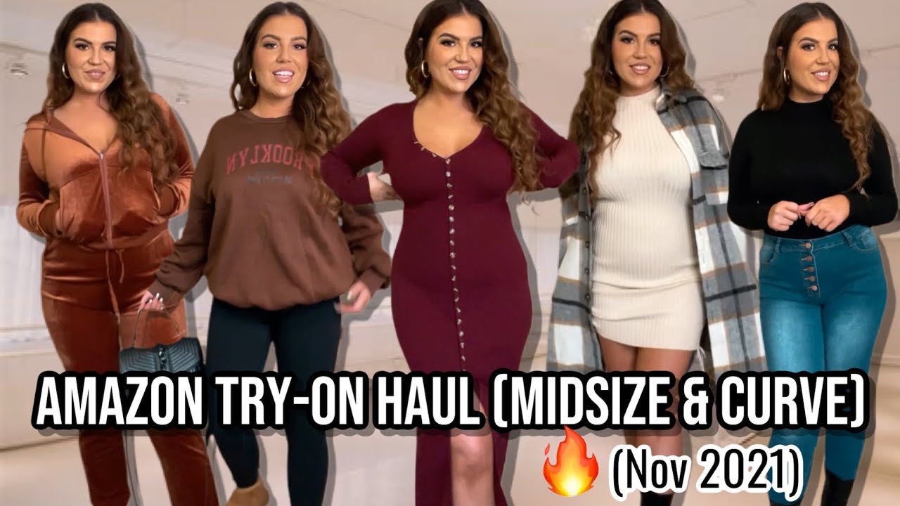 AMAZON CLOTHING HAUL -Fall & Winter 2021!   (Try-On Midsize + Curve Haul)