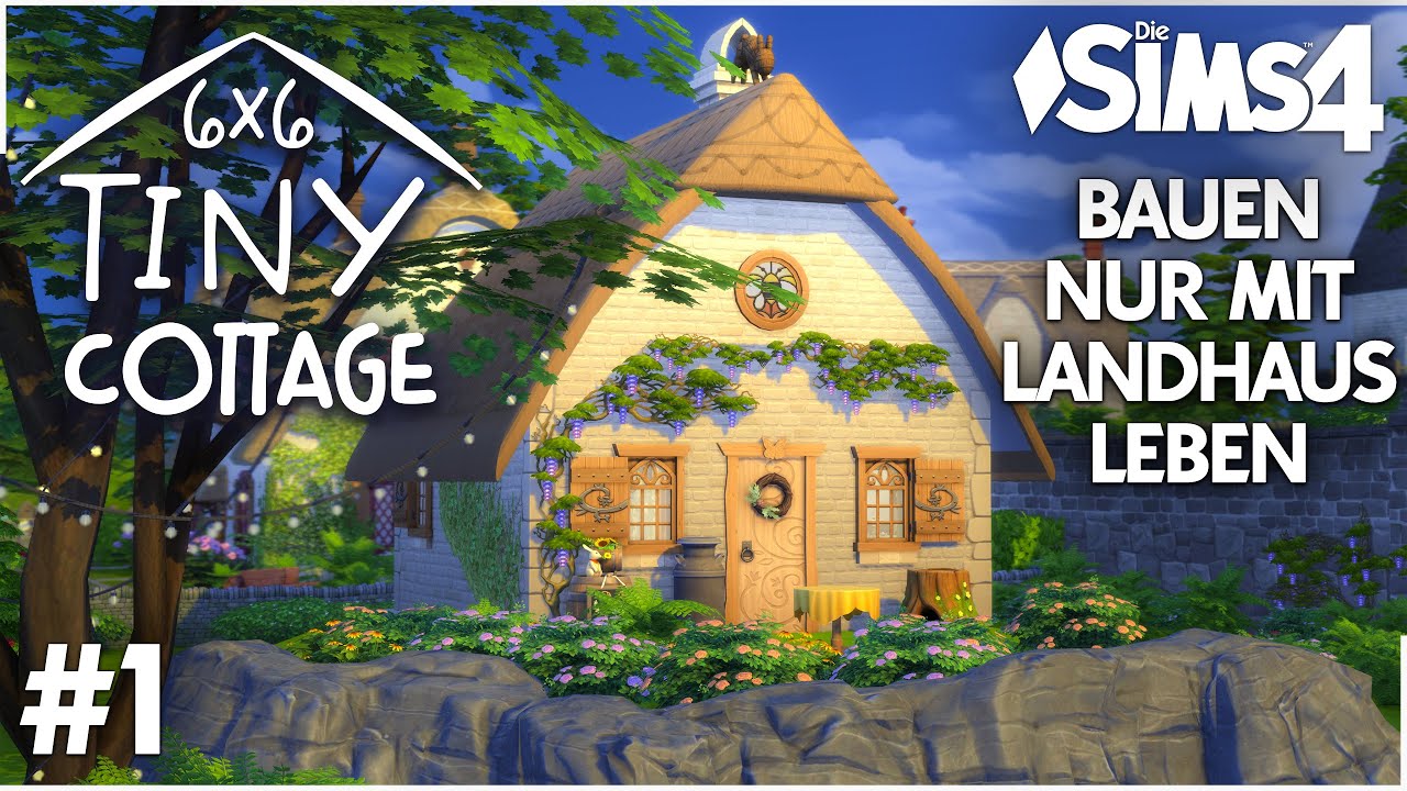 TINY COTTAGE 💚 Haus bauen NUR mit dem Die Sims 4 Landhaus-Leben Erweiterungspack
