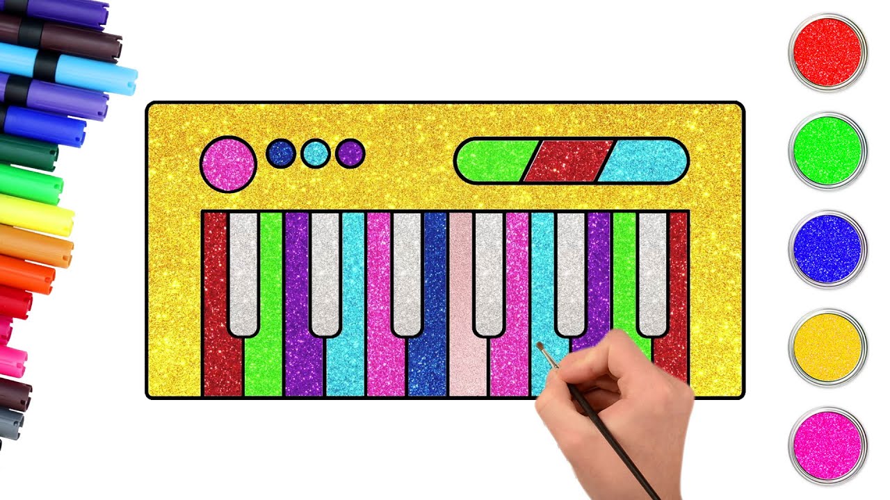 Desenho de Teclado Musical 🎹 | Aprenda a desenhar ✍🏻 | Chiki Art Brazil