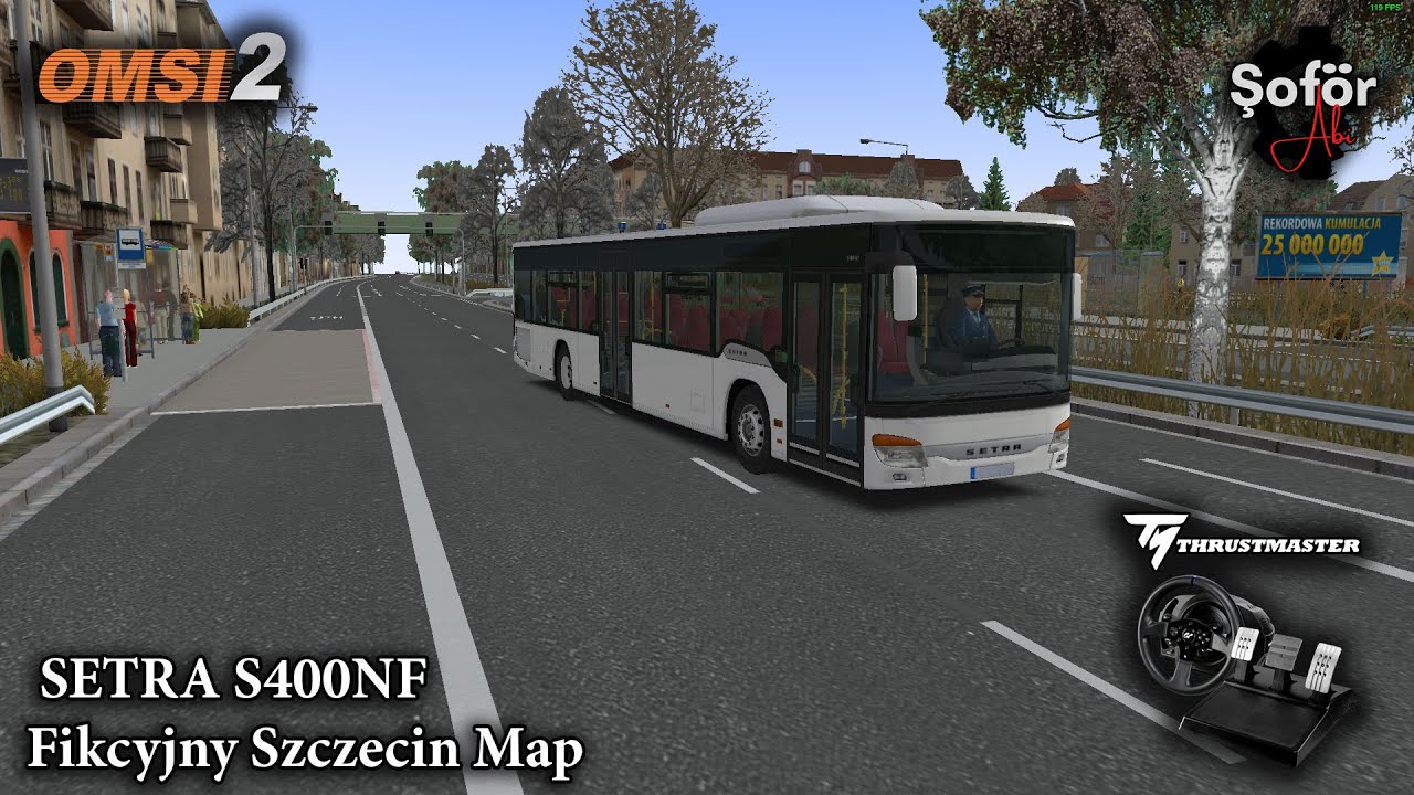 OMSI 2 - SETRA S400NF ARACI İLE YENİ HATLARI GEZMEYE DEVAM - Fikcyjny Szczecin Map - T300RS GT