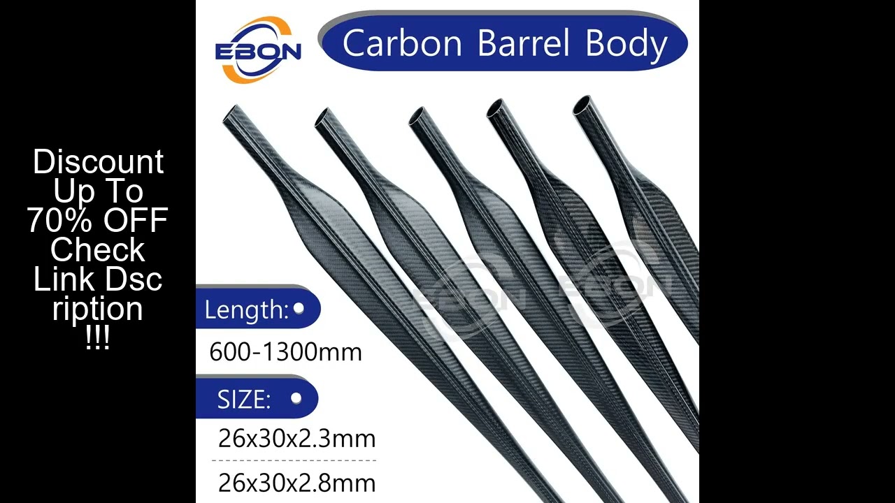 EBON Carbon fiber cuttlefish Shape tube 26mmx30mm 28mmx32mm Carbon Fiber spearfishing barrel, spearg