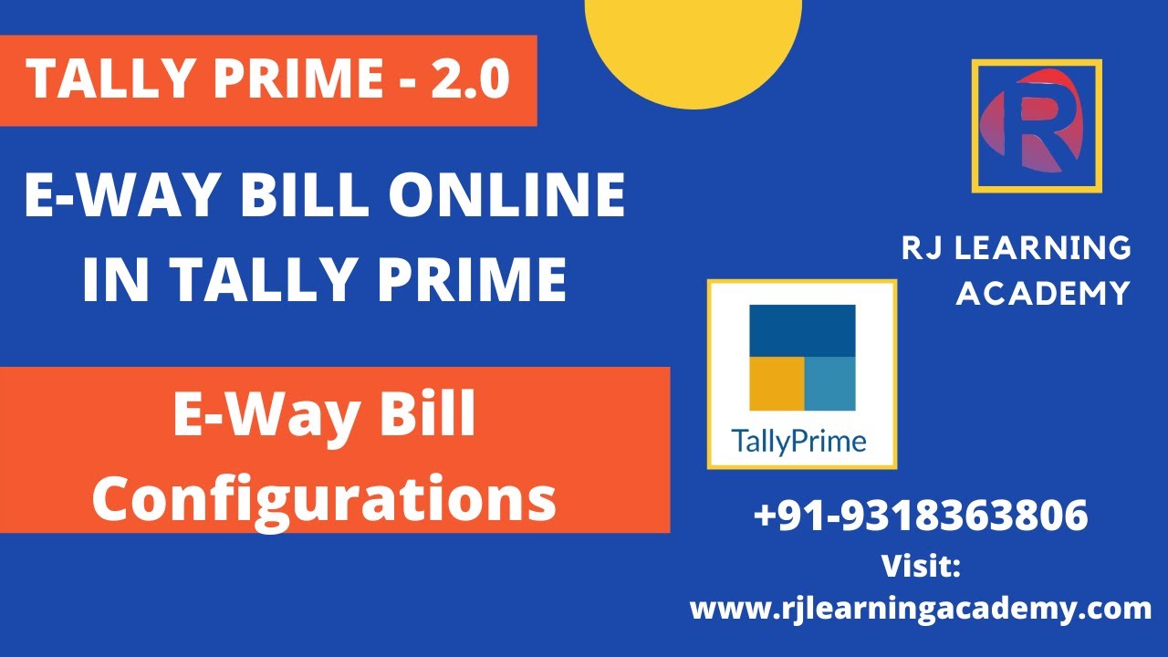 E-way Bill online in Tally Prime|New configurations |Tally prime release 2.0 Beta