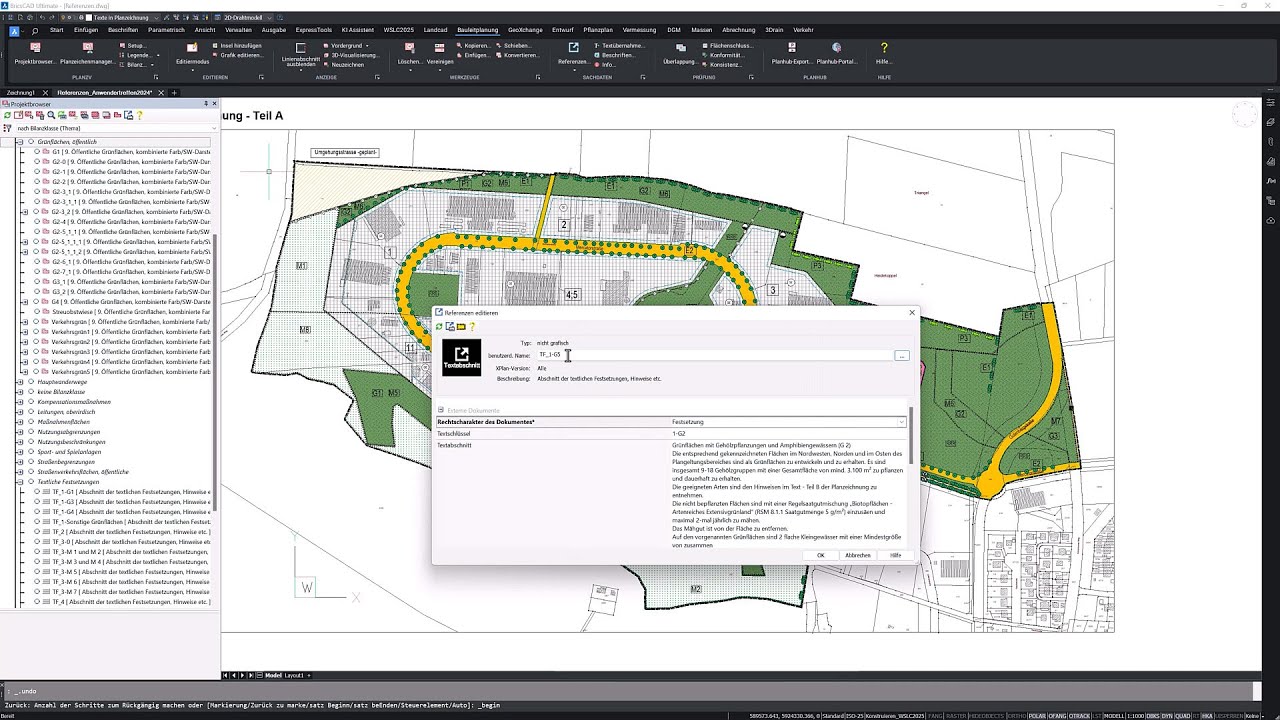 Tipps und Tricks f&uuml;r WS LANDCAD - Textliche Festsetzungen XPlan-konform referenzieren