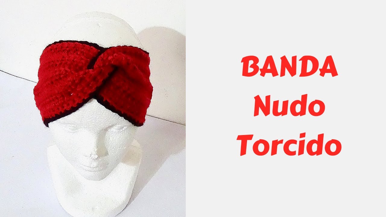 Banda para el cabello tejida con Nudo Torcido