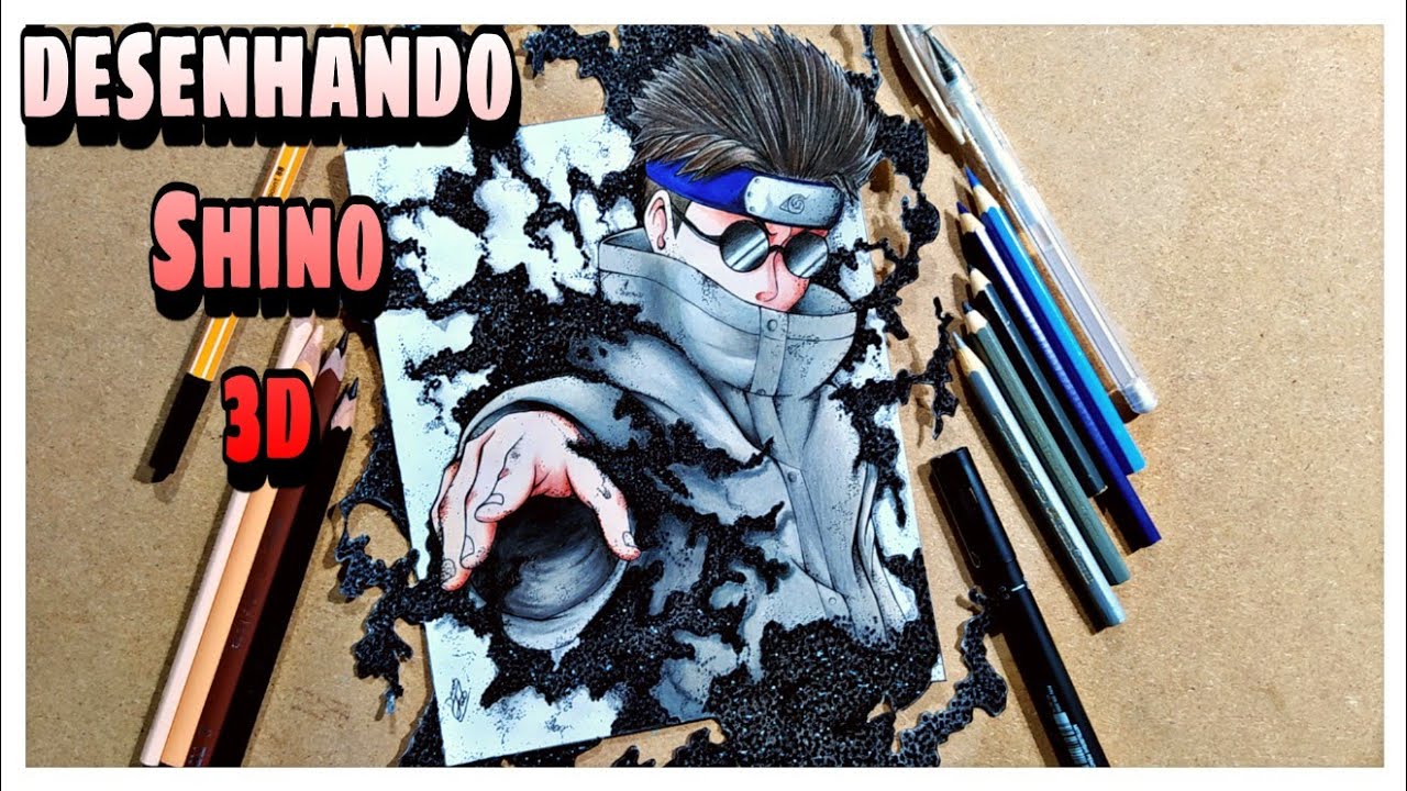 Desenhando o Shino 3d ( Naruto clássico ) Drawing Shino 3d ( Naruto clássico )