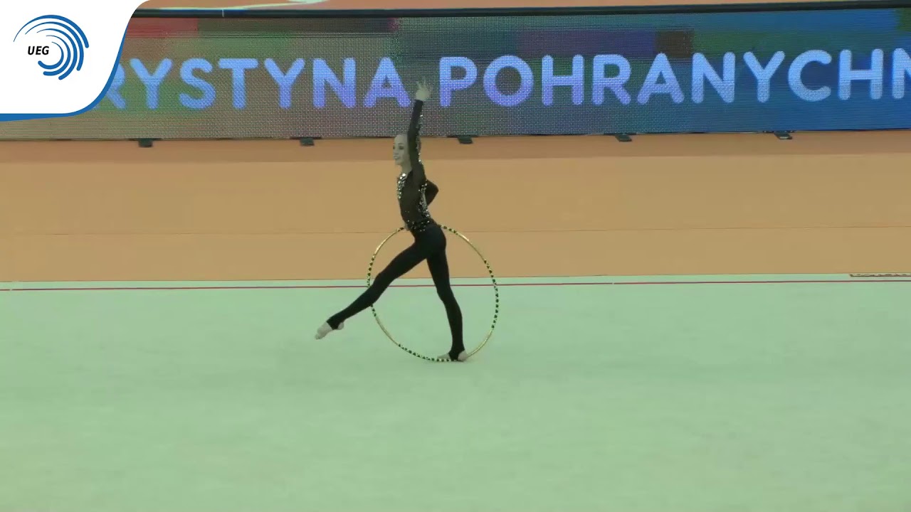 Khrystyna Pohranychna (UKR) -  2018 Rhythmic Europeans, top qualifier junior hoop
