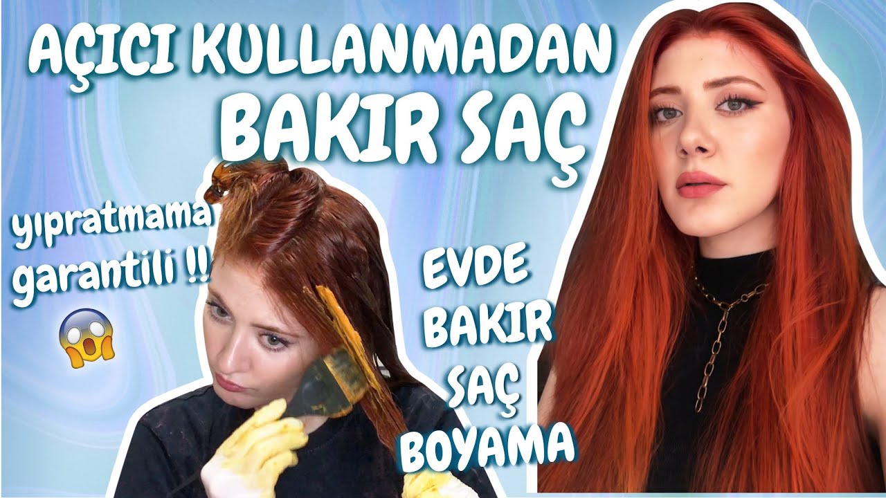 SAÇLARIMI AÇICISIZ BAKIRA NASIL BOYUYORUM / Yıpratmadan Saç Boyama İpuçları / Bakır Saç Boyama