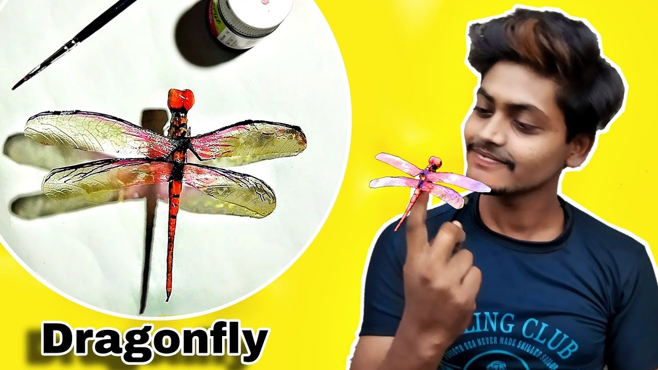 How to Make Dragonfly | Dragon fly tutorial | diy dragonfly | Dragonfly craft | Realistic Dragonfly