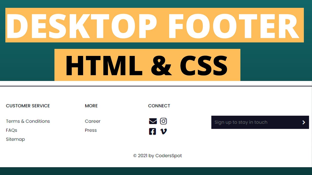 How To Make A Website Footer Using HTML And CSS Step By Step | Web Design | Website Development - 3