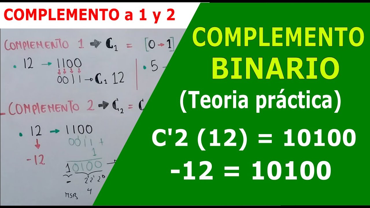 COMPLEMENTO a 1 y COMPLEMENTO a 2 - |Teoría práctica|