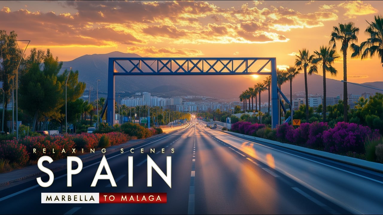 Golden Hour Drive from Marbella to Málaga | Spain’s Coastal Magic Unfolds