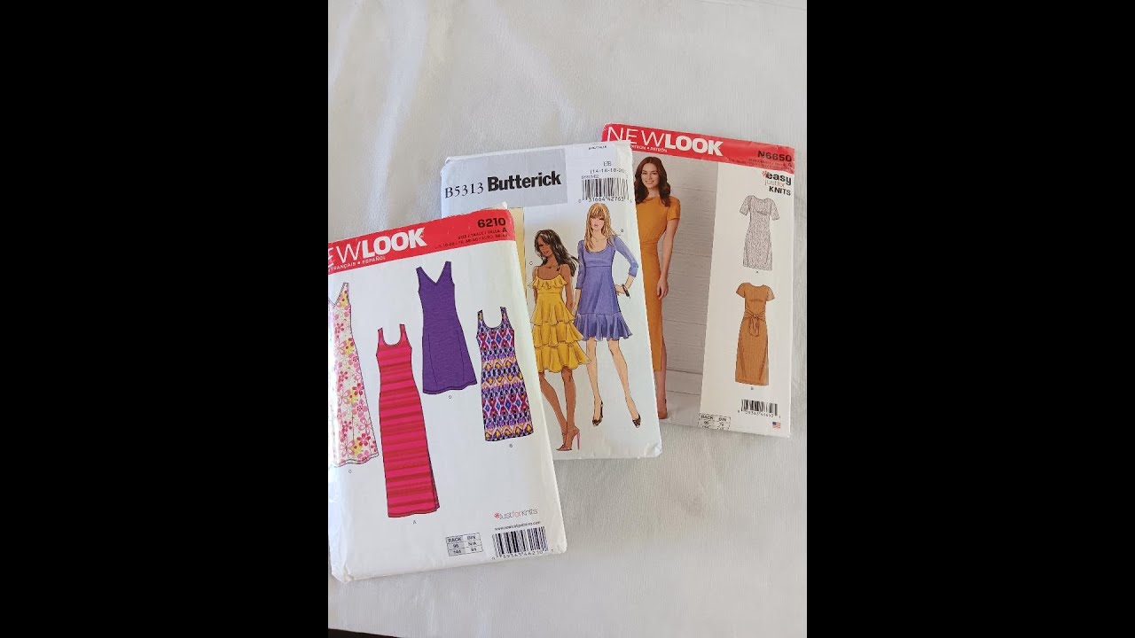 3 VERY EASY (NO NOTIONS KNIT Dresses) WOW! New Look N6210, Butterick B5313 & New Look N6650