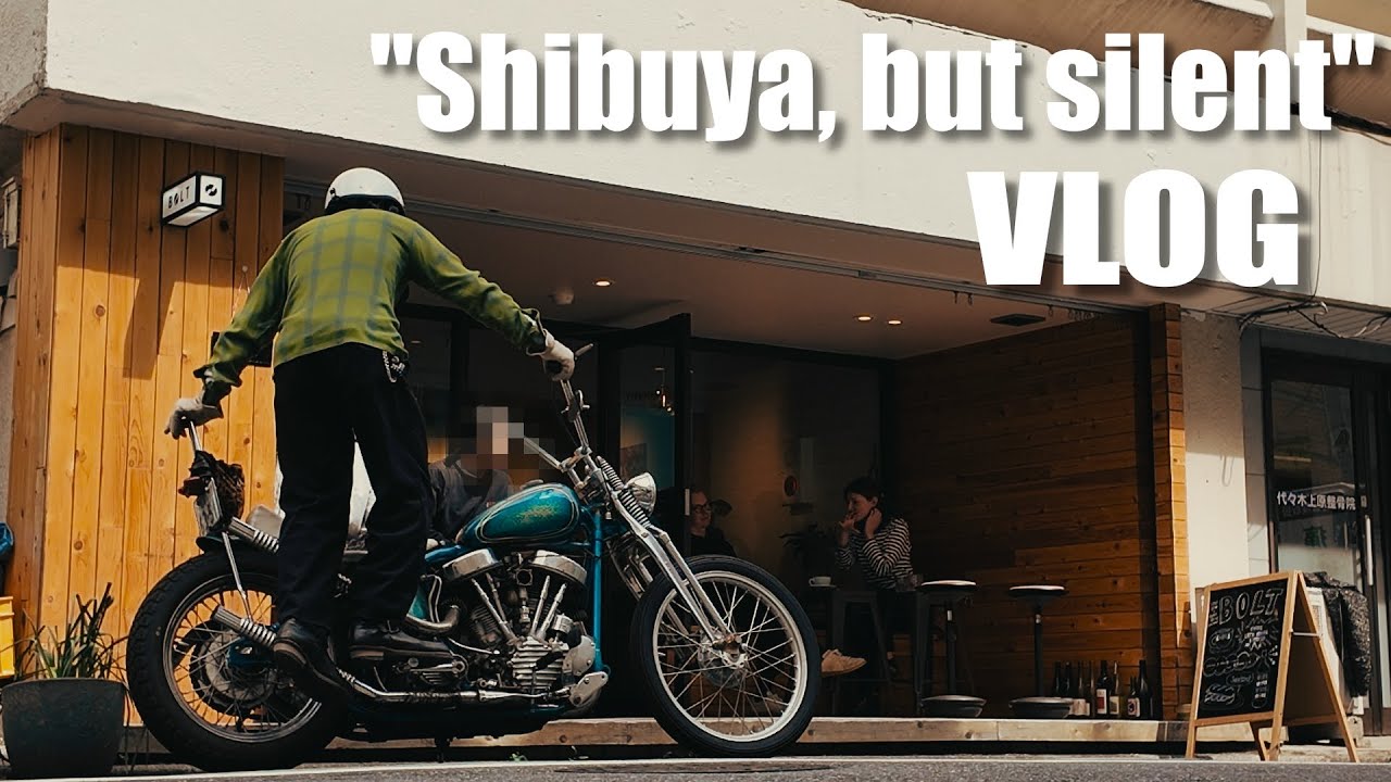 【ハーレー】渋谷の静かなカフェ。ヴィンテージハーレーでふらっと立ち寄るならここ。/harleydavidson/chopper/panhead/shovelhead/motovlog