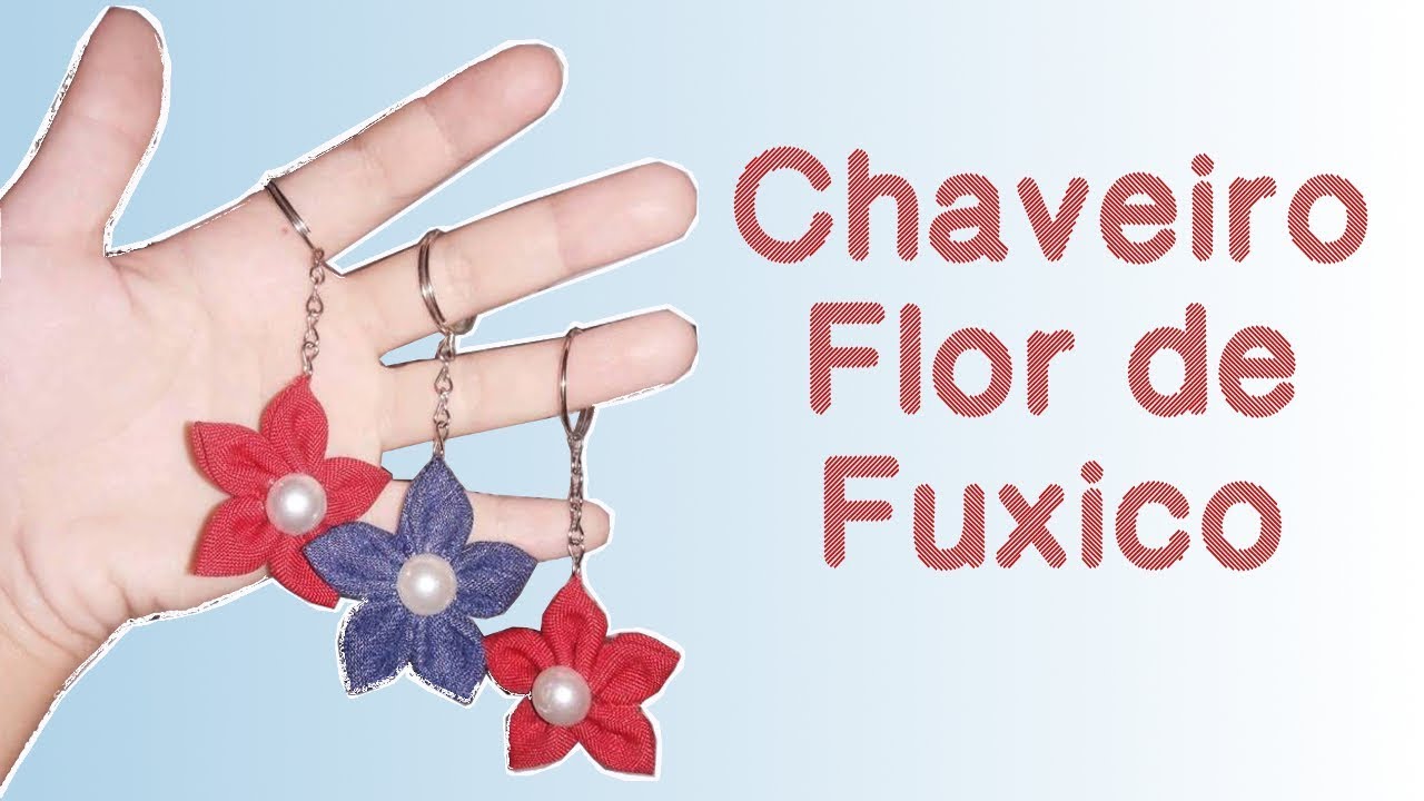 FLOR DE FUXICO para costura, aplicação, chaveiro e decoração - Passo a passo fácil! Feito à mão!