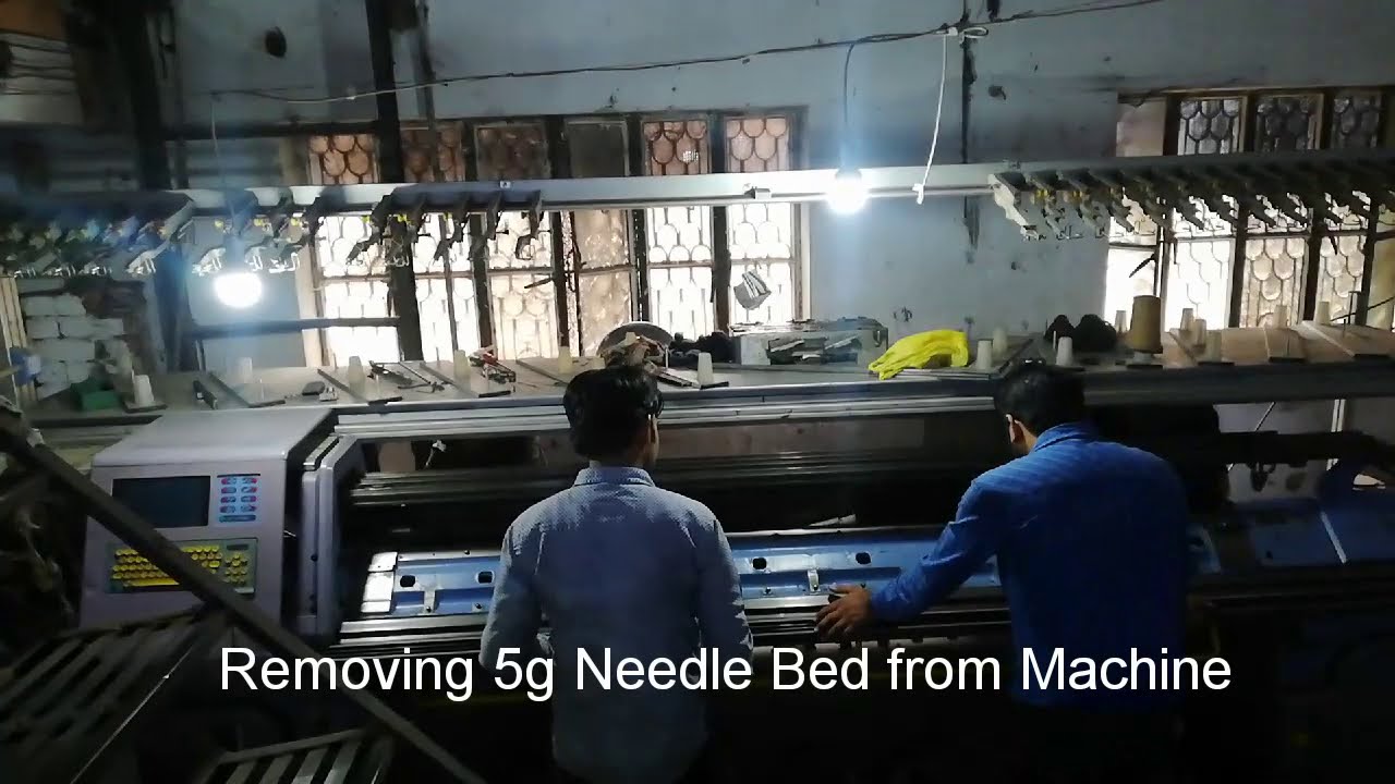 Replacing Knitting Machine Needle Bed 5g to 7g | Stoll CMS 402 | Installing Needle Bed