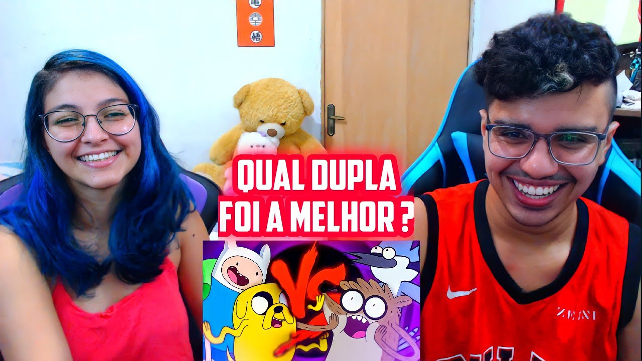 REAGIMOS AO Finn e Jake VS. Mordecai e Rigby | Duelo de Titãs
