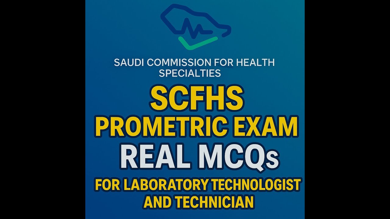 SCFHS Prometric Exam | Real MCQs for Lab Technologist -  Technician 2025- PART - 1