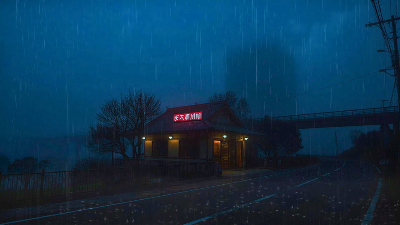 Faded Tape Under Neon Rain — 90s Lofi Mix | Relaxing Rain Lofi