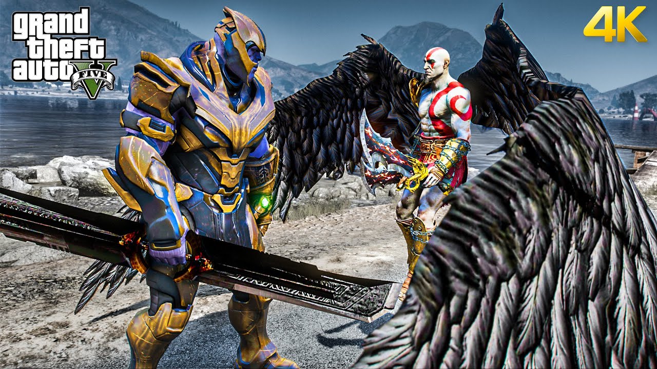 GTA 5 - Kratos VS Thanos | Epic Death Battle!