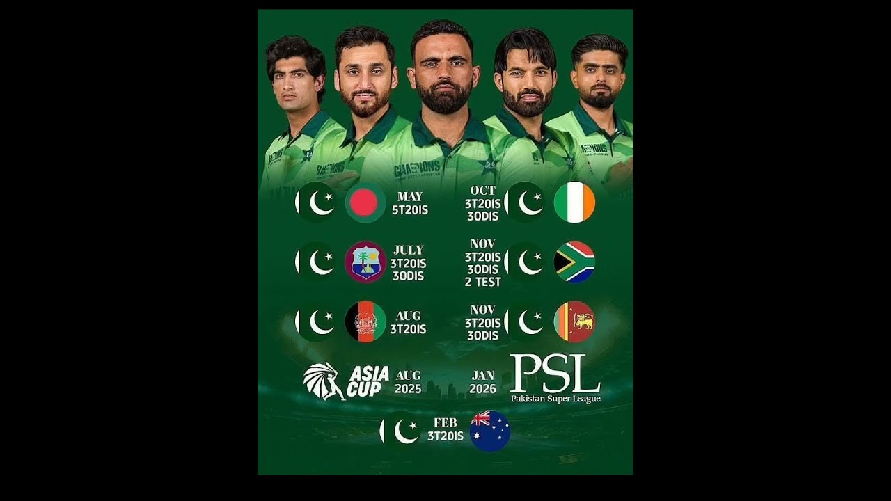 Pakistan Cricket Team T20 Schedules #pakistancricket #schedule