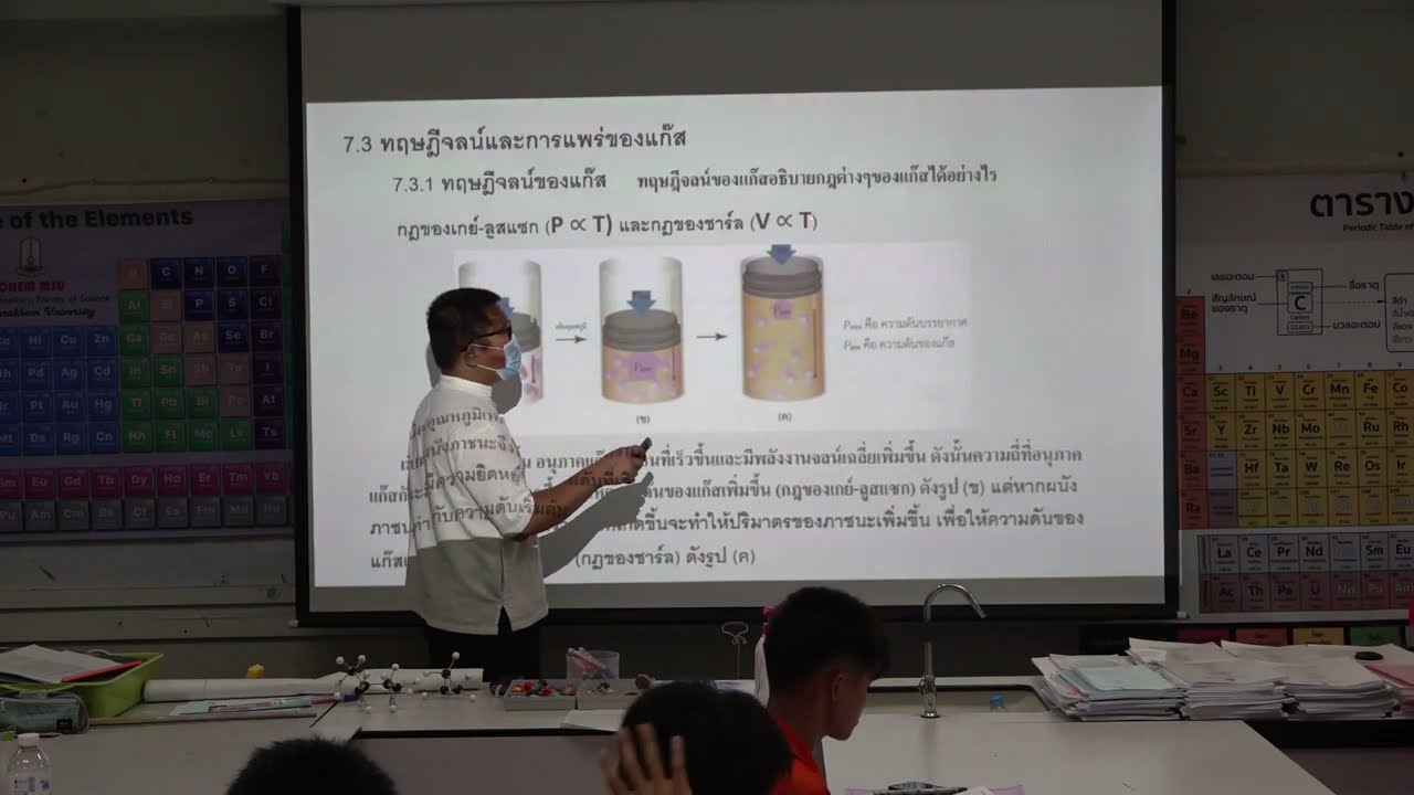 ทฤษฏีจนล์ของแก๊ส บทที่ 7 แก๊สและสมบัติของแก๊ส เคมี ม.5 เล่ม 3 สอนในชั้นเรียน