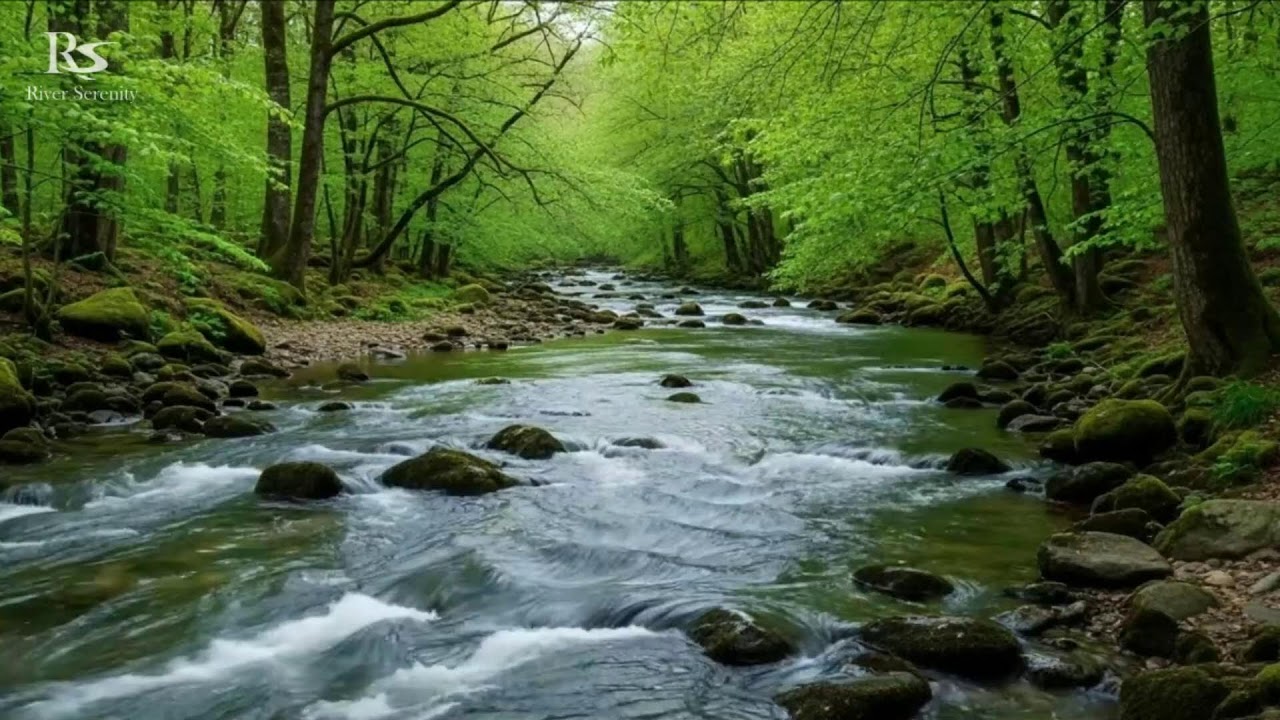 River Sounds for sleeping, Soothing Forest Stream Ambience for deep Sleep and Meditation #river 3