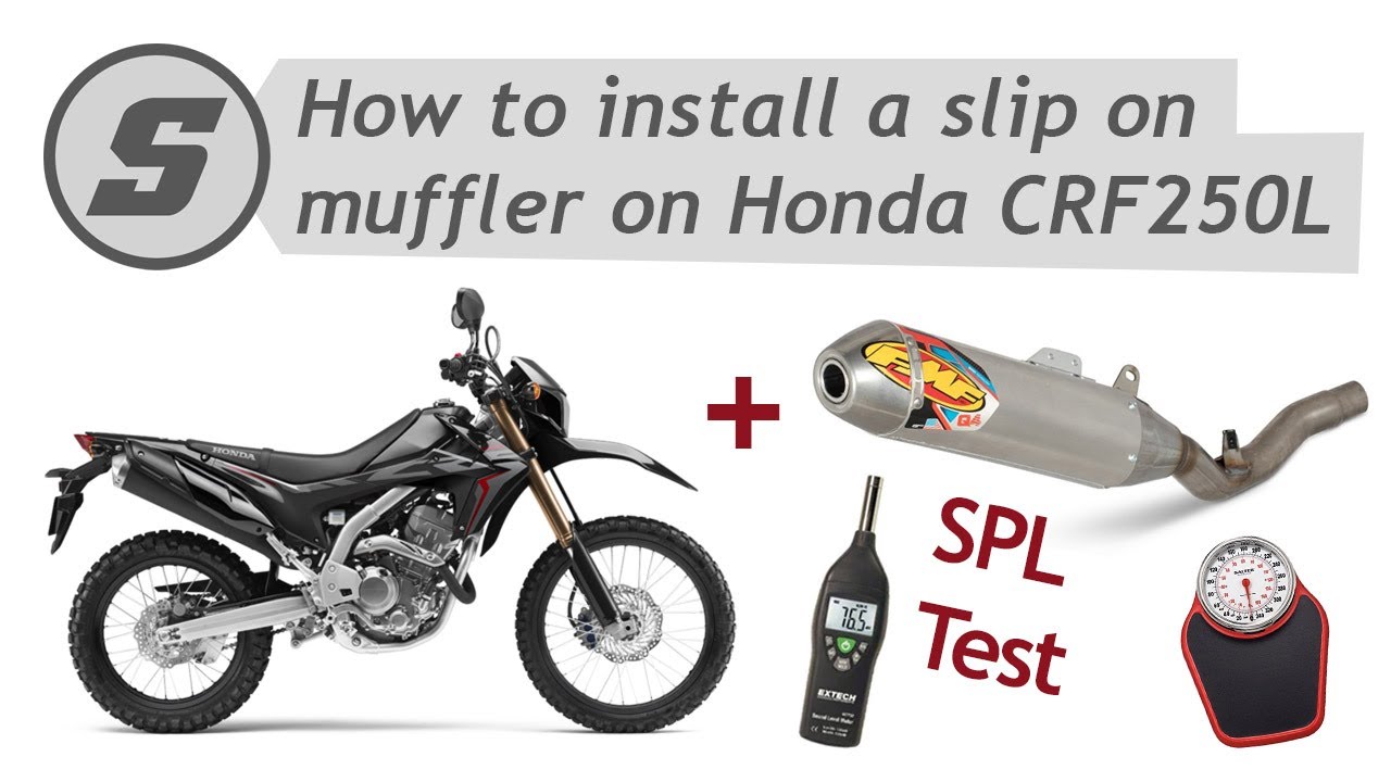 How to install FMF Q4 Quiet Core Exhaust Muffler on Honda CRF250L (Yoshimura, Delkavic) + SPL Test