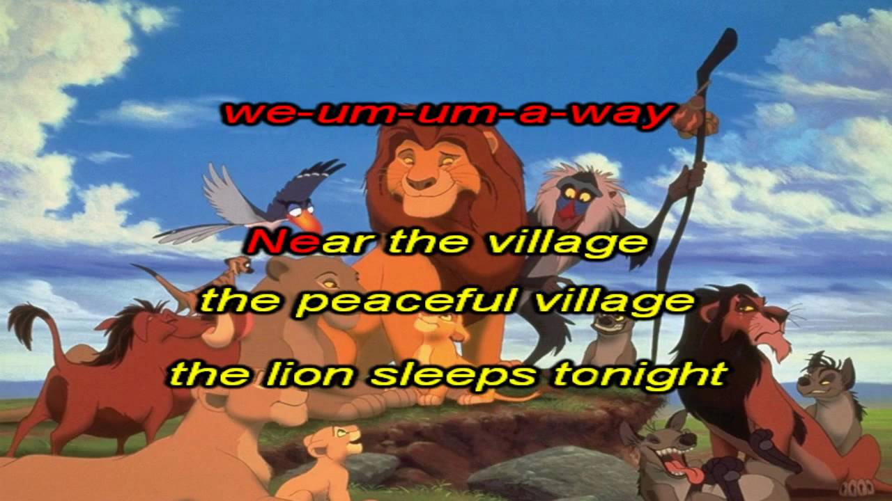 Disney Lion King - Lion Sleeps Tonight (Karaoke / Instrumental)