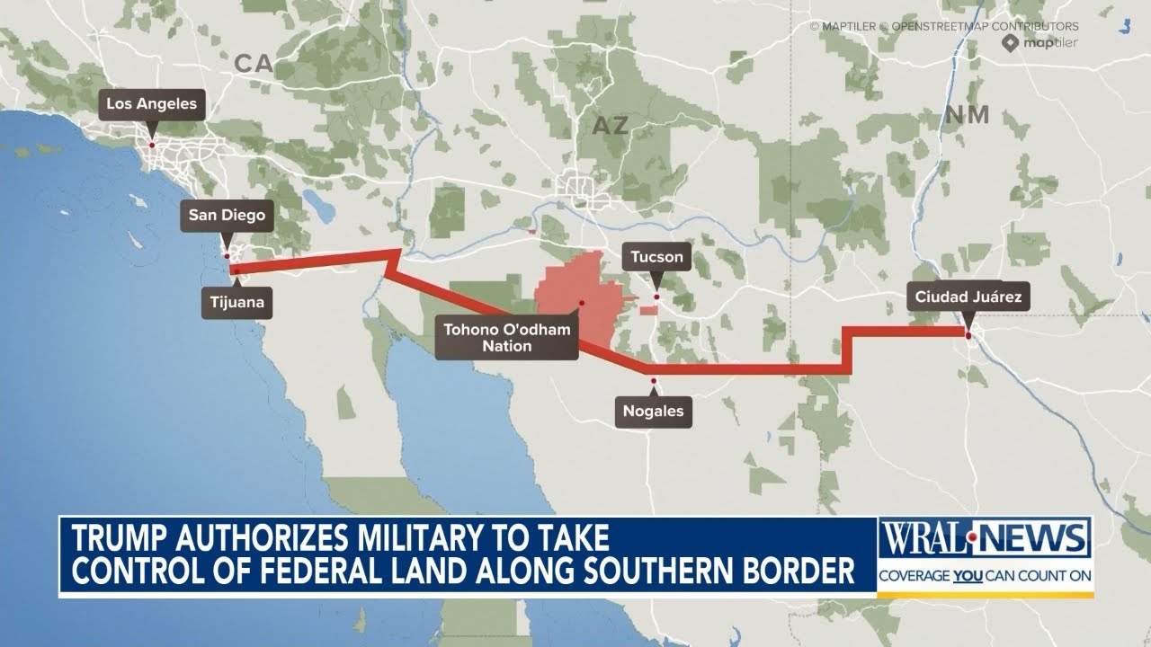 Trump Authorizes Military to Take Control of Federal Land Along Southern Border