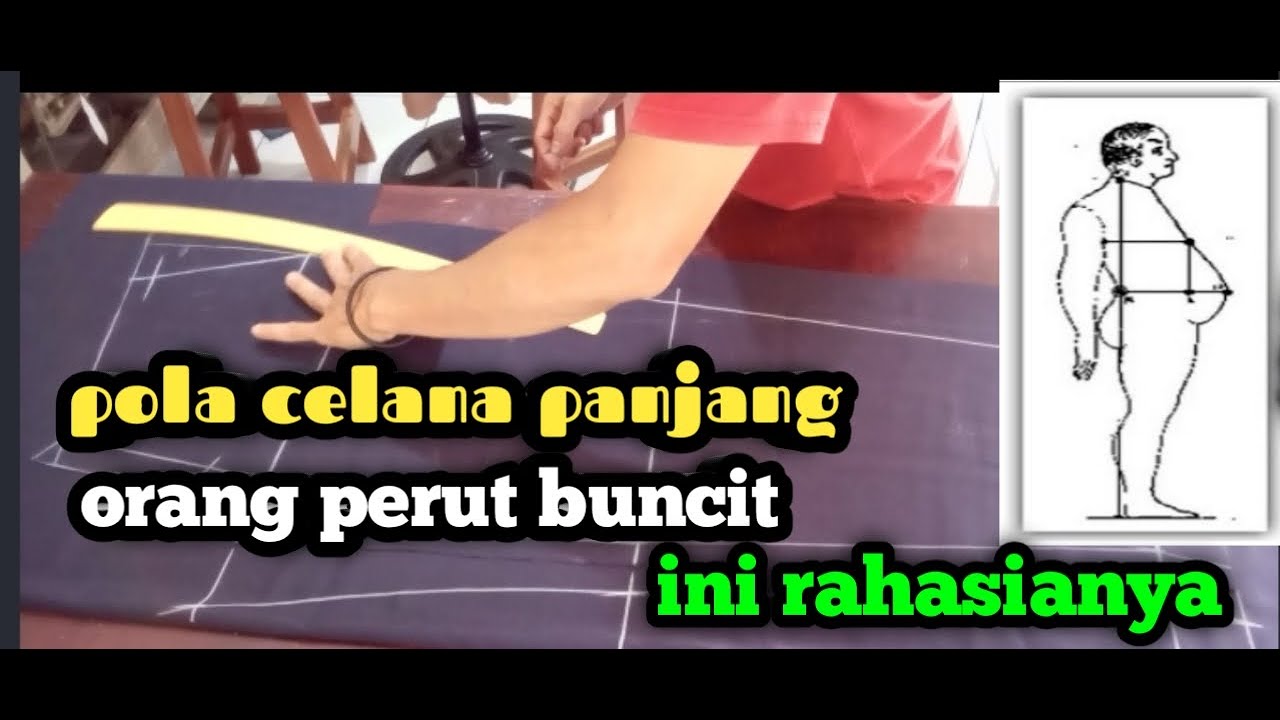 pola celana panjang dewasa perut buncit !! ini solusinya bagi pemula #penjahitpul#tailor #tutorial