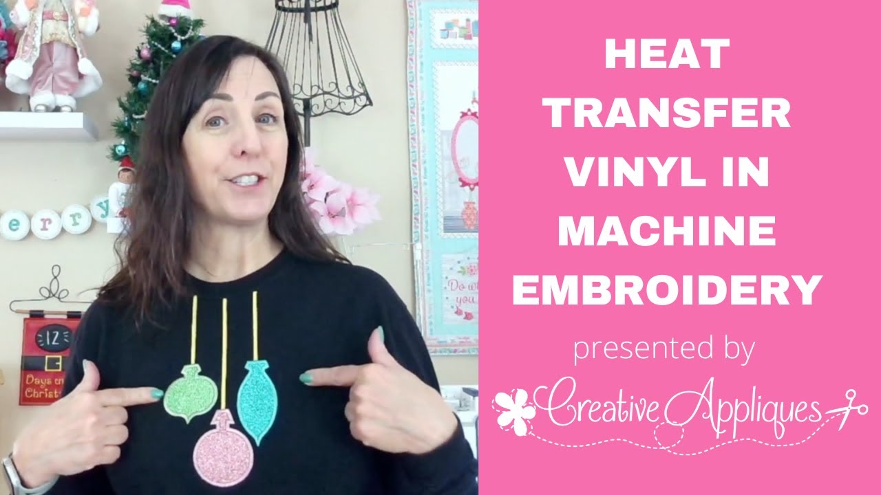 Do THIS to add SPARKLE to your applique designs! Using Heat transfer vinyl in your appliques