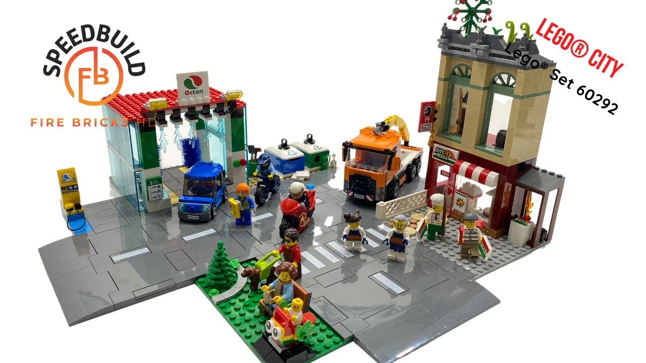 LEGO City Town Center Speed Build new Road Plates 60292 Speed Build Review