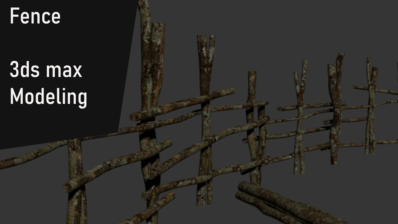 Modeling Wood log Fence - 3ds max tutorial