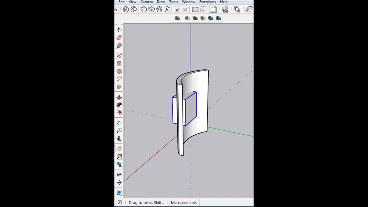 How to cut a curved wall in SketchUp #sketchup