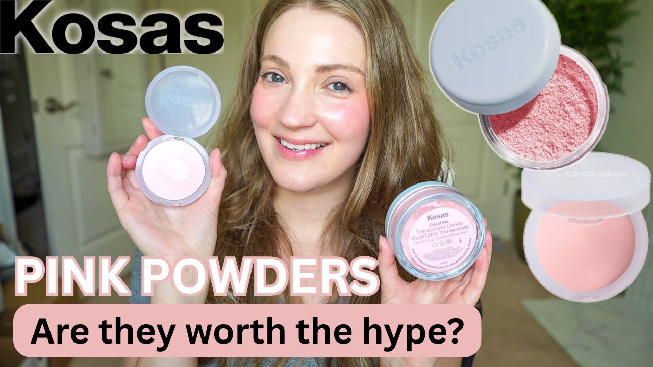 Kosas Cloud Set Brightening Powder Review & Demo | Pressed & Loose Powder In The Shade Candy