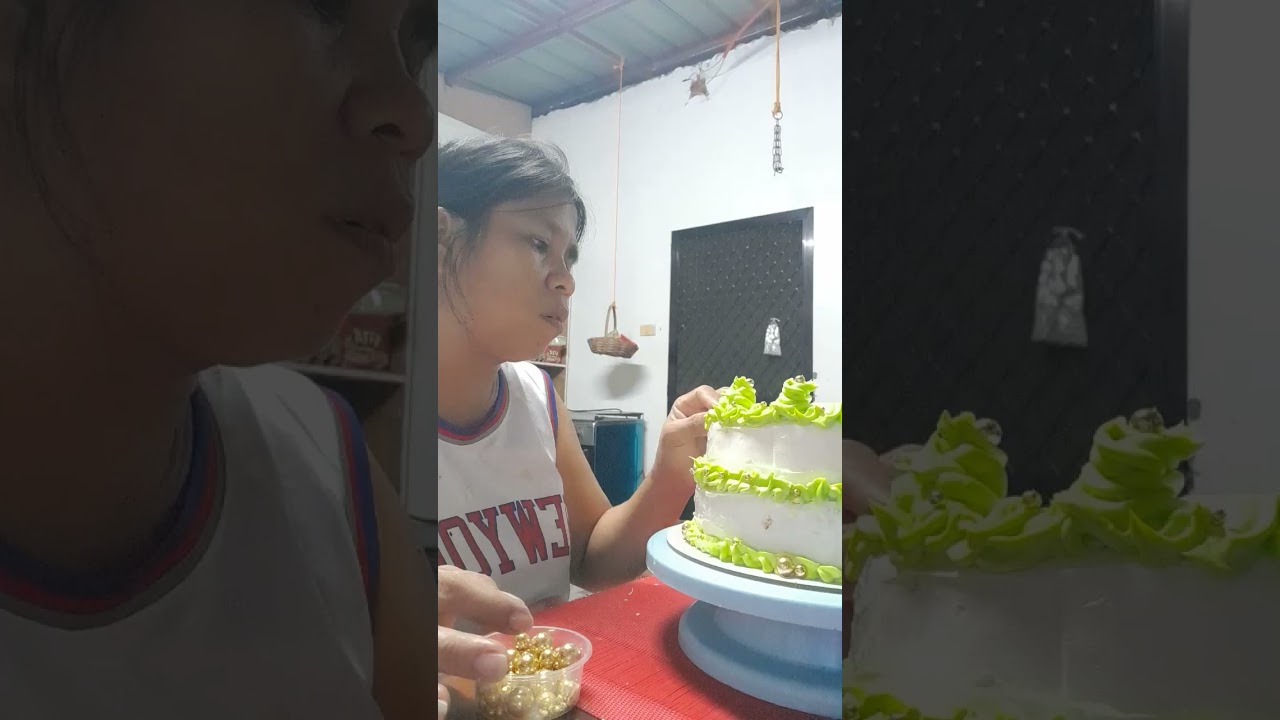 First time gumawa ng birthday cake  🎂 not bad na kc para sa anak importante masarapan ang kakain 