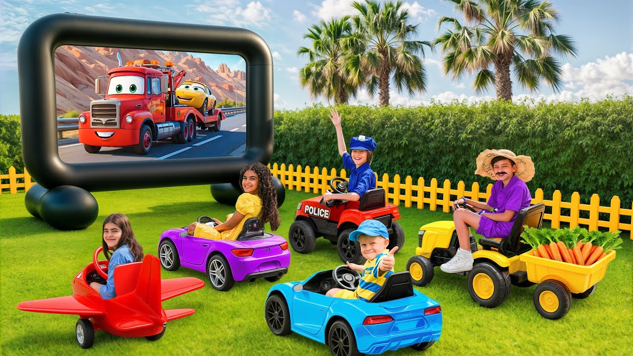 Oliver dan Mama di Bioskop Mobil! 🎬 Petualangan Seru Anak