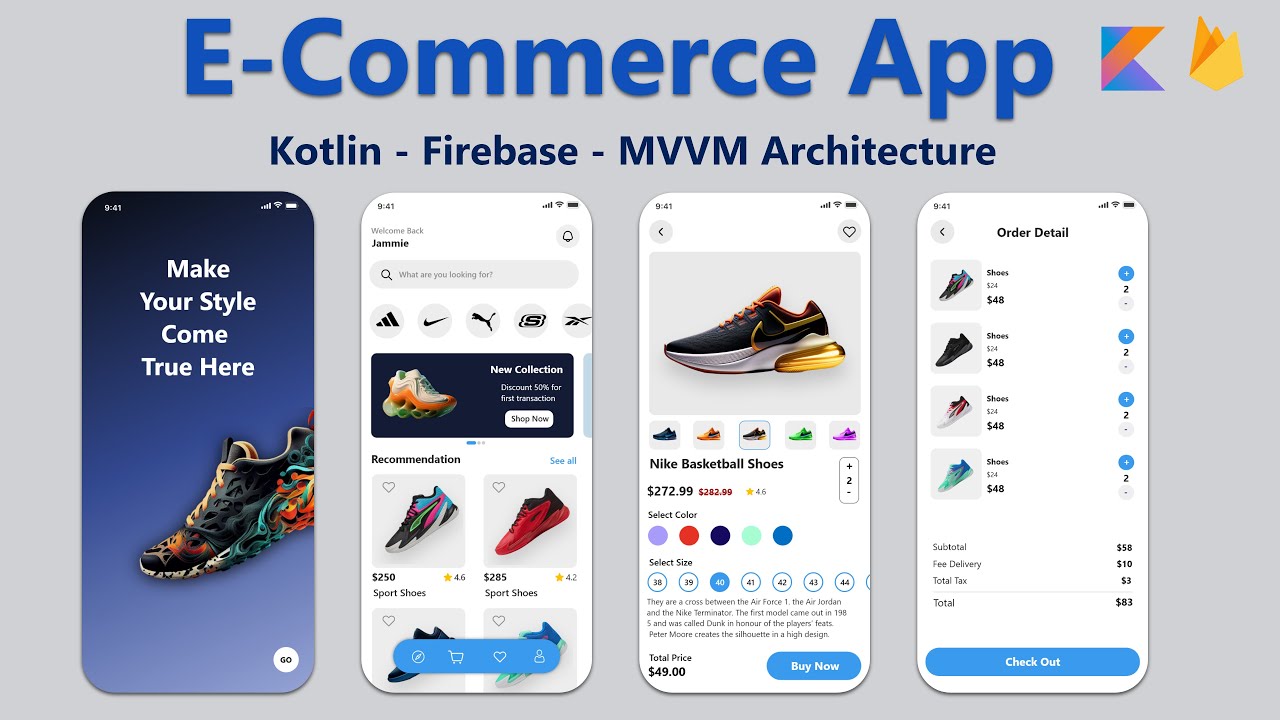 Build an E-Commerce app with Kotlin & Firebase in Android Studio Project