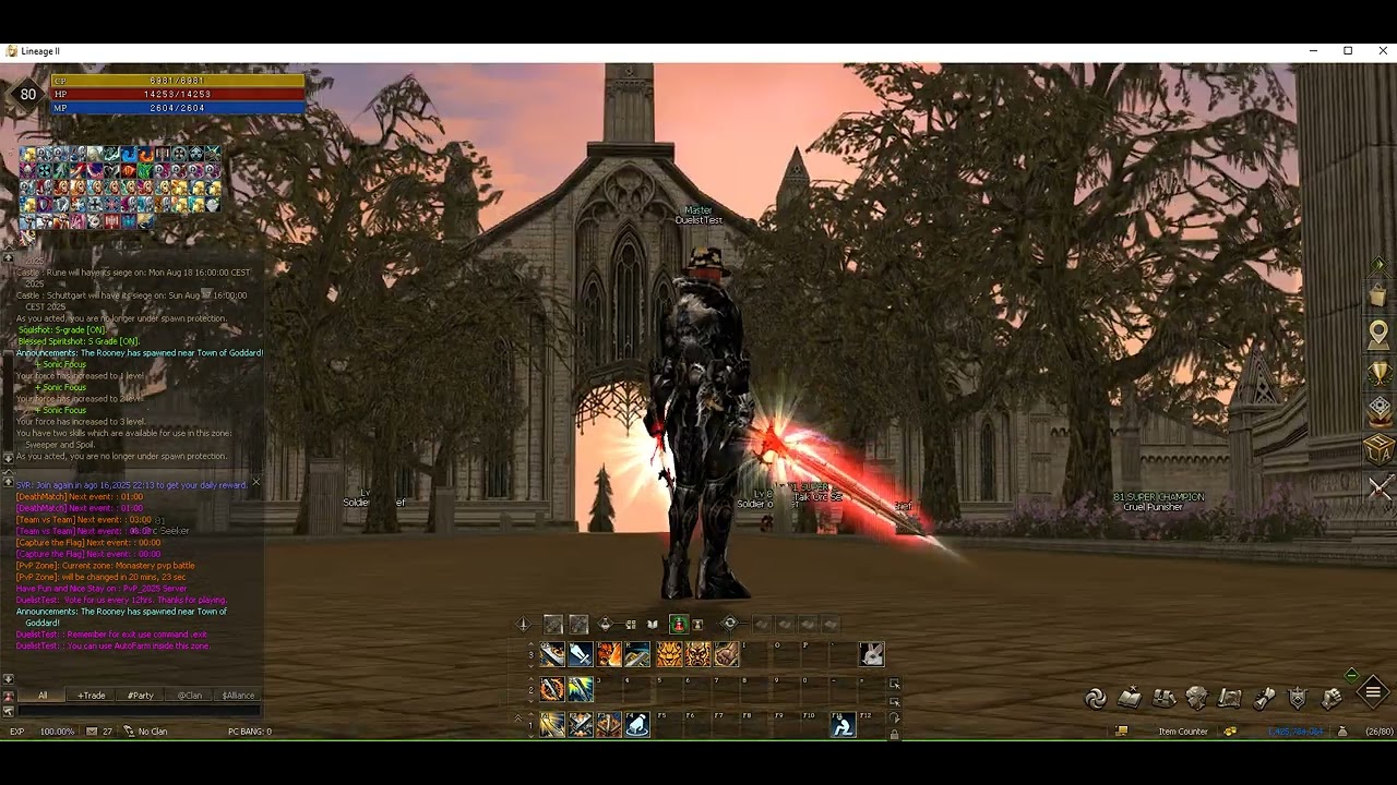 Interface PvP-2025 - Test Farm Zone PvP 2025 v1