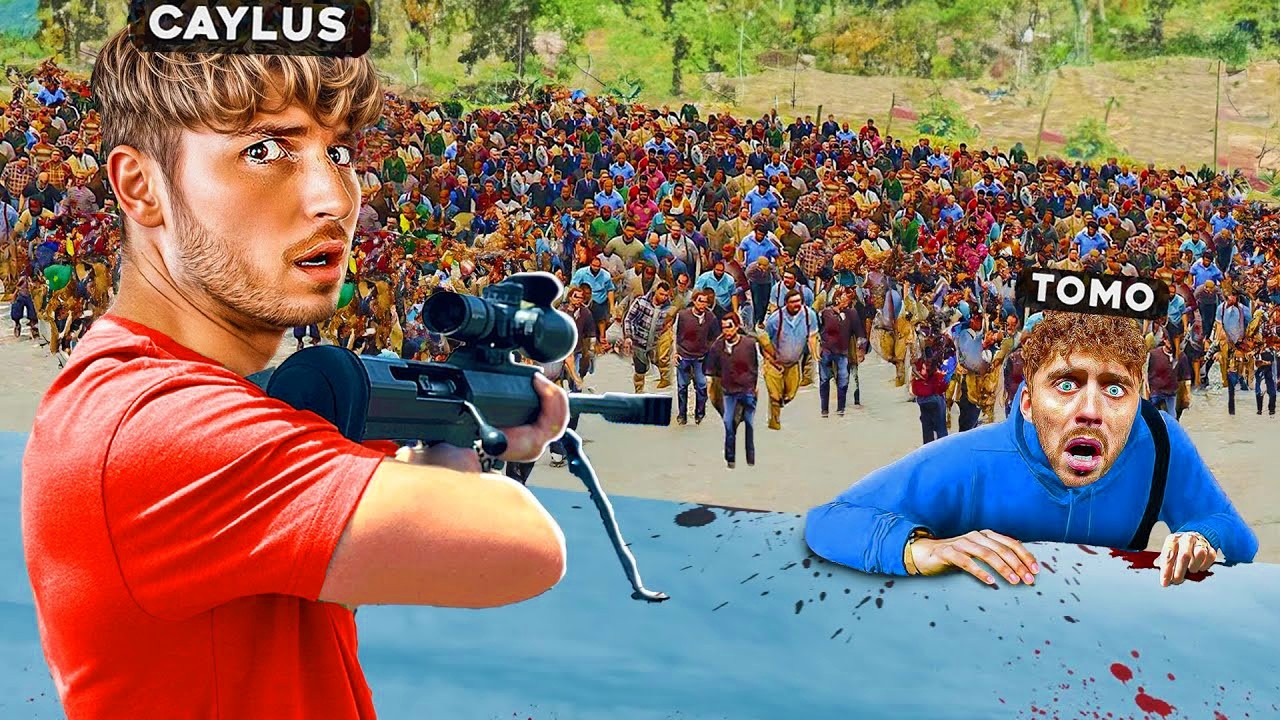 ESCAPING Huge ZOMBIE HOARD in GTA 5..