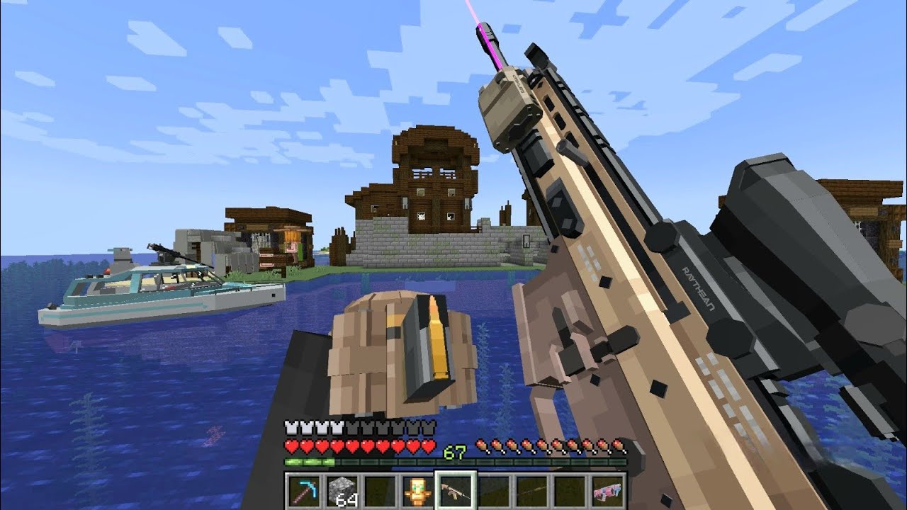 Epic Minecraft Raid: DESTROYING Pillager Bastion and SAVING Villagers But... I Have MODERN WEAPONS!