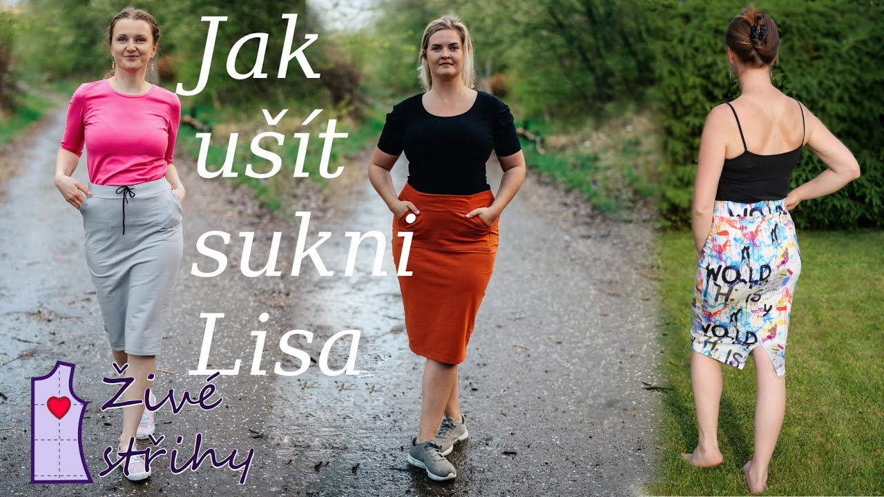 Jak ušít pouzdrovou sukni Lisa z teplákoviny