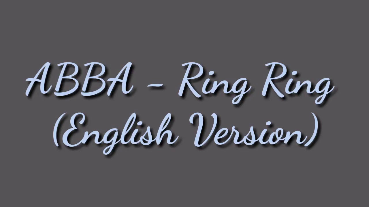 ABBA - Ring Ring (English Version) (1973) (Lyrics)