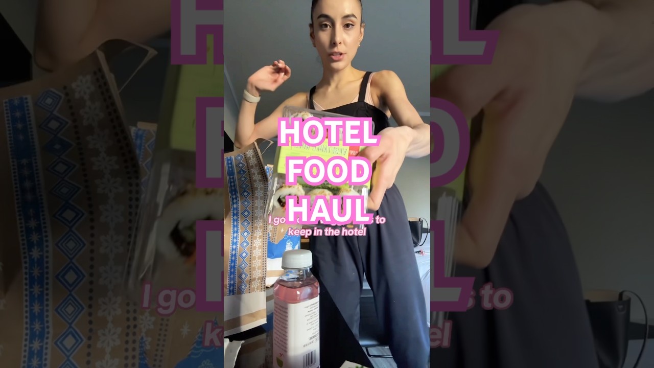 HOTEL FOOD HAUL #traderjoes#hotel#ballerina#haul#food#vegan#ballet#performance#nutcracker#sugarplum