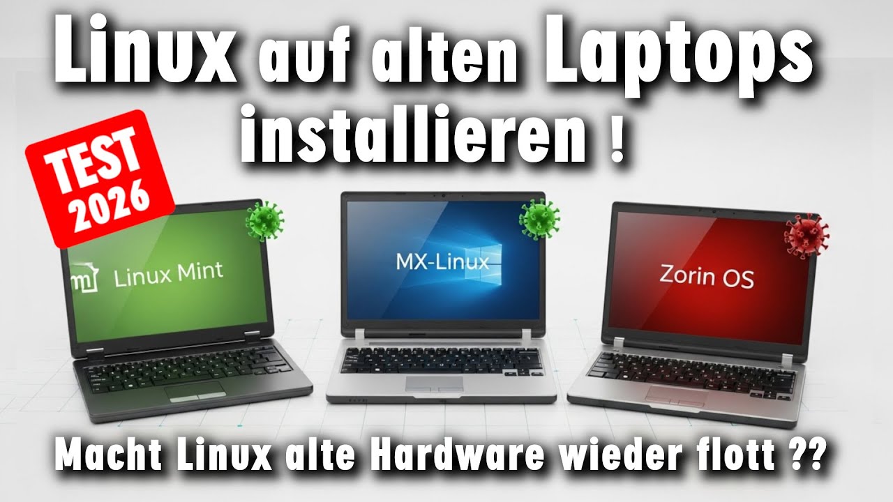 Linux auf alten Laptop installieren - 3 Laptops getestet mit Zorin OS - MX-Linux - Linux Mint