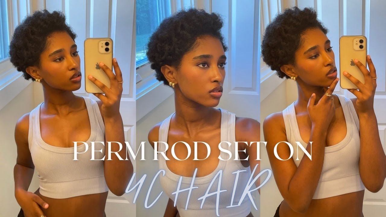PERM ROD SET on SHORT NATURAL 4C HAIR | Tutorial Included