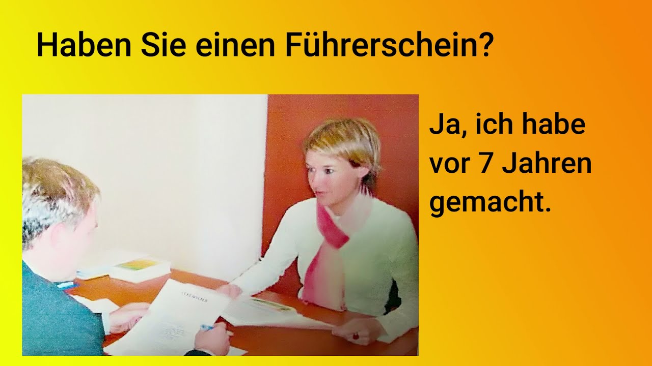 a2b1 Prüfung Vorstellungsgespräch, Bildbeschreibung und 2 Dialoge-typische Fragen und Antworten
